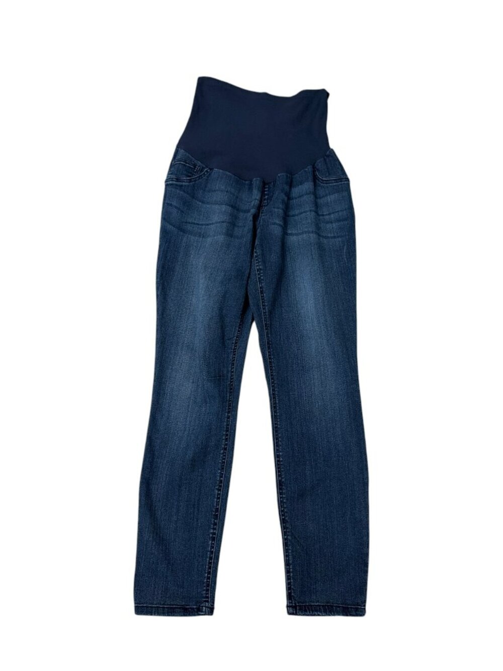 Indigo Blue Maternity Full Panel Straight Leg Jeans Size Large (US 12-18) X 27”L